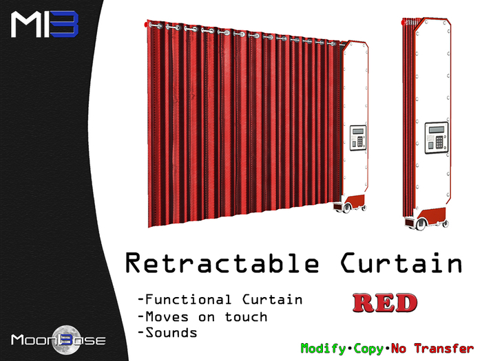 Second Life Marketplace [MB3] Retractable Curtain Red